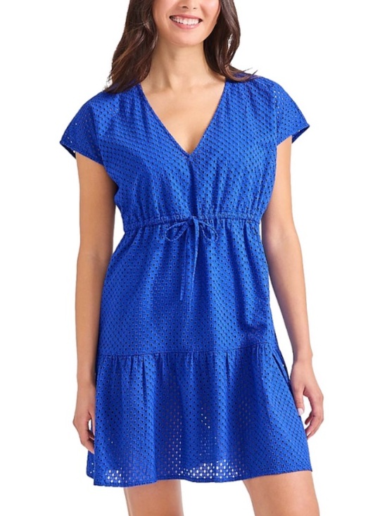 Tommy Bahama Other - Tommy Bahama Eyelet Cove V-Neck Swim Cover-Up Dress in blue